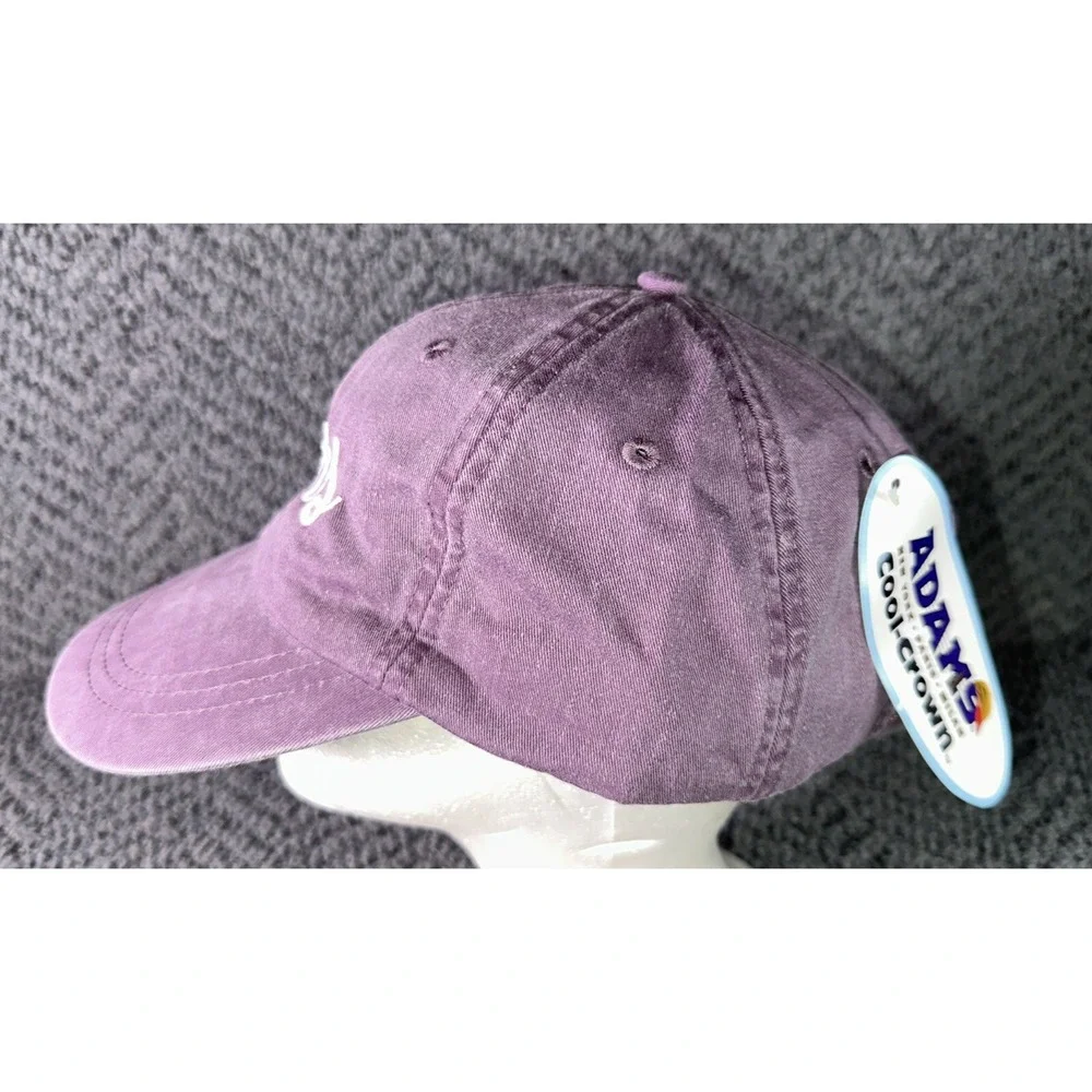 LSU Tigers Embroidered Hat Cap Women's Purple NWT Adams Cool Crown Leather Strap - Picture 2 of 8